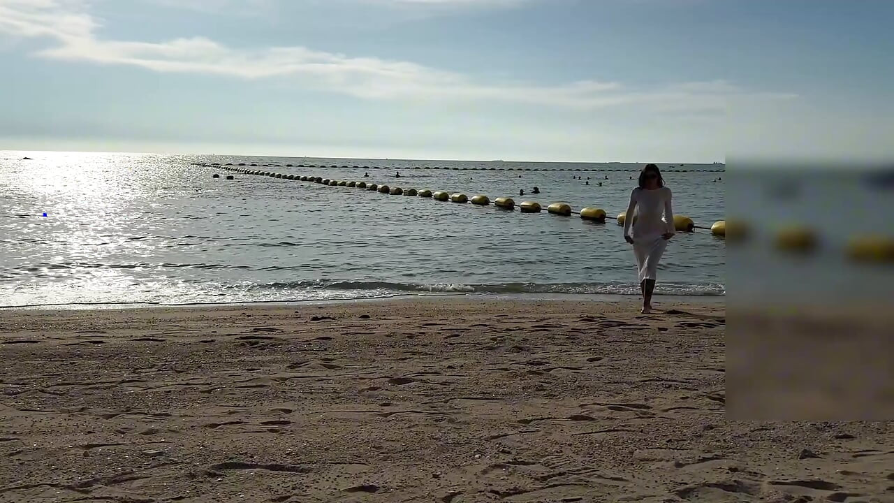 POV Stranger on a public beach invited to her hotel . RIDING MY COCK HARD