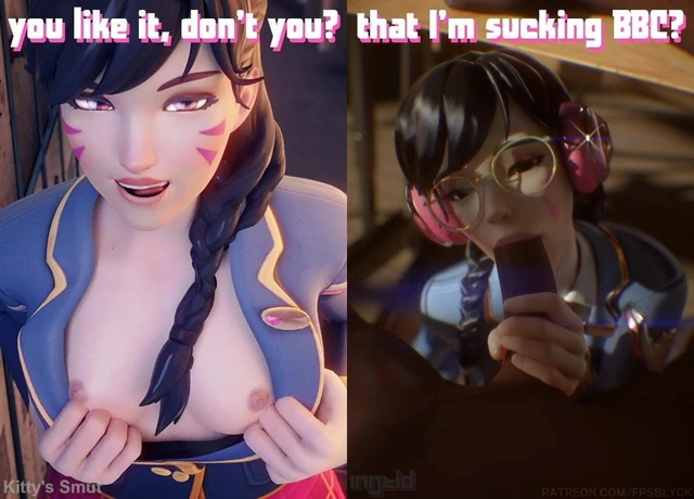 Blacked waifu - Liking D.va sucking that BBC