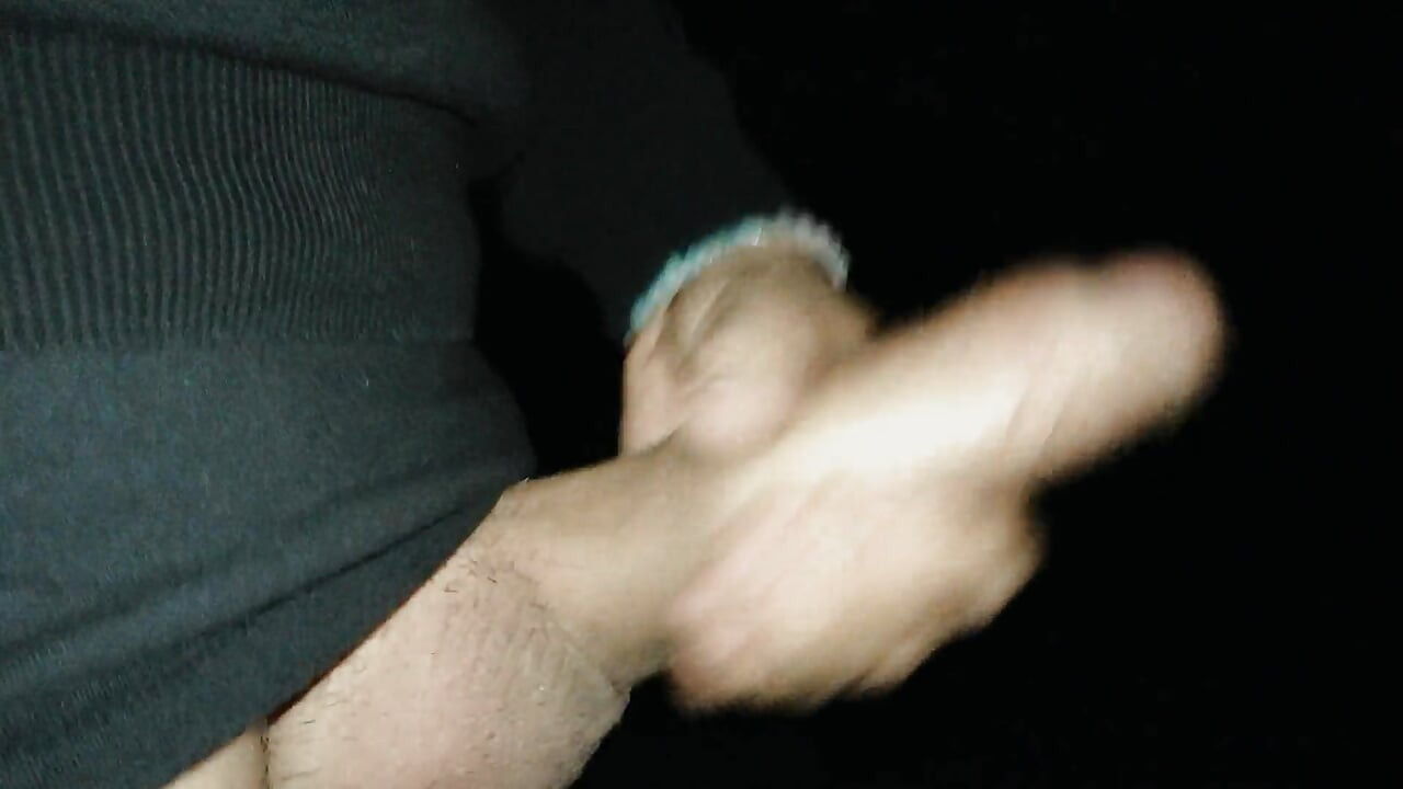 Night Jerking While Walking on a Bicycle Path
