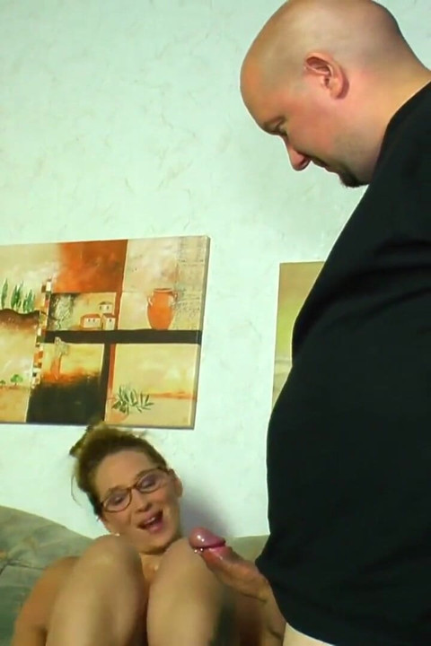Blonde mature milf gets cum in her mouth