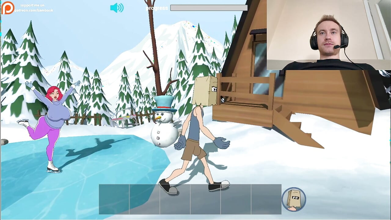 Fuckerman Winter Lovers - Fucked Juicy Woman In Game