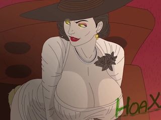 Resident Evil Village - Lady D, facesitting, dessin animé