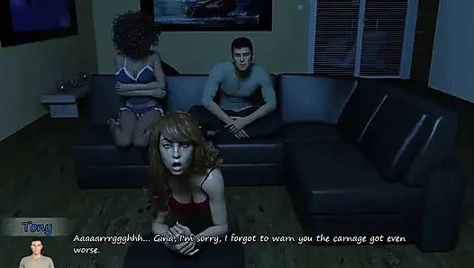 Kenikmatan kota besar: gadis-gadis seksi menonton film horor - ep. 19