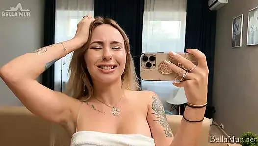Sex vlog - ¡mi primera doble penetración en años! Detrás de escena de creación porno - por Bella Mur