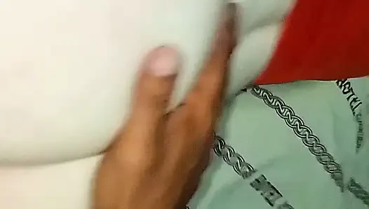 White ass opening her pink pussy to take cock