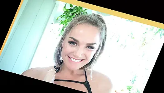 Göttin Tori Black gibt WICHsanleitung und fickt einen großen dildo beim sonnenbad