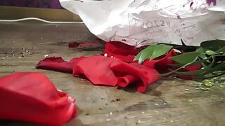 The Spoiled Princess Crushes the Roses and Chocolates of Her Slave Admirer!