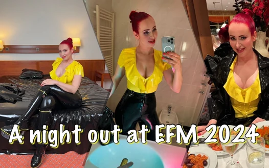 Fräulein fetilicious, zum abendessen in latex ausgehen