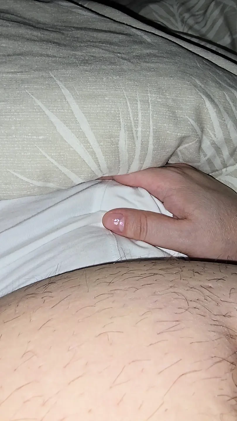 Step mom hand slip on step son white panties touching his dick without shame