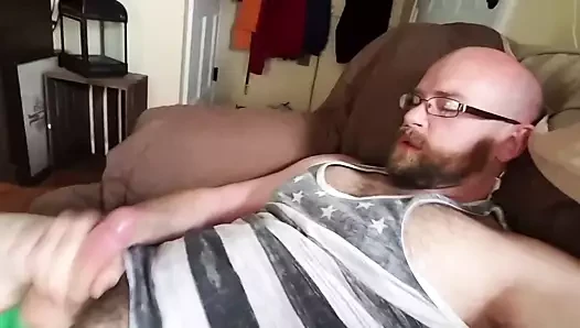 seksi sakallı adam boşalan