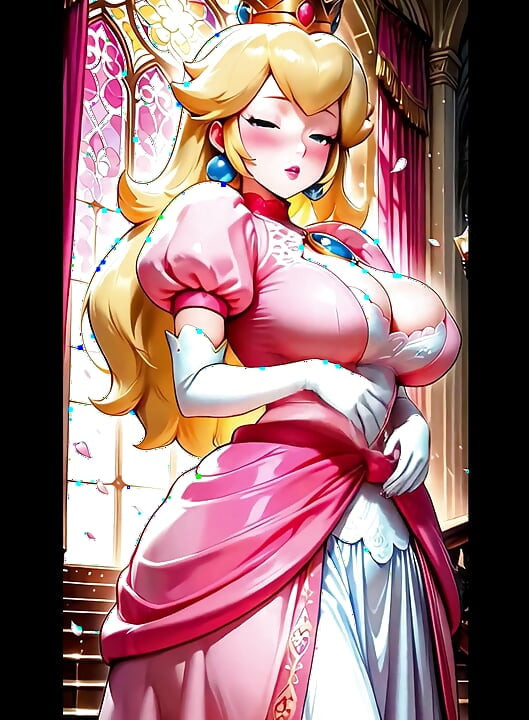 (Wygenerowane AI) Kompilacja brzoskwini, Rosaliny, Boo, Bowsette, Pauline i Stokrotki