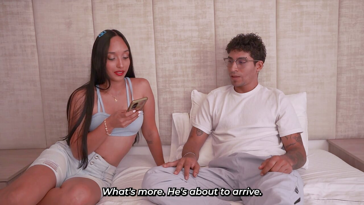 Woman convinces her boyfriend to have a threesome with another man she has an amazing time!