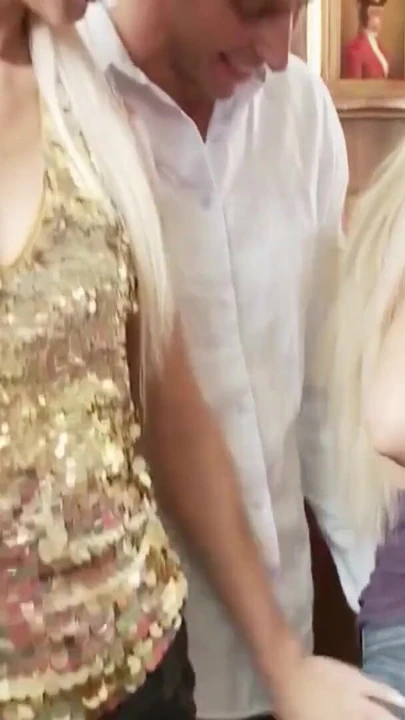 Key moment from "Two Skinny Blonde Twin Sister in Rough Anal DP Gangbang"