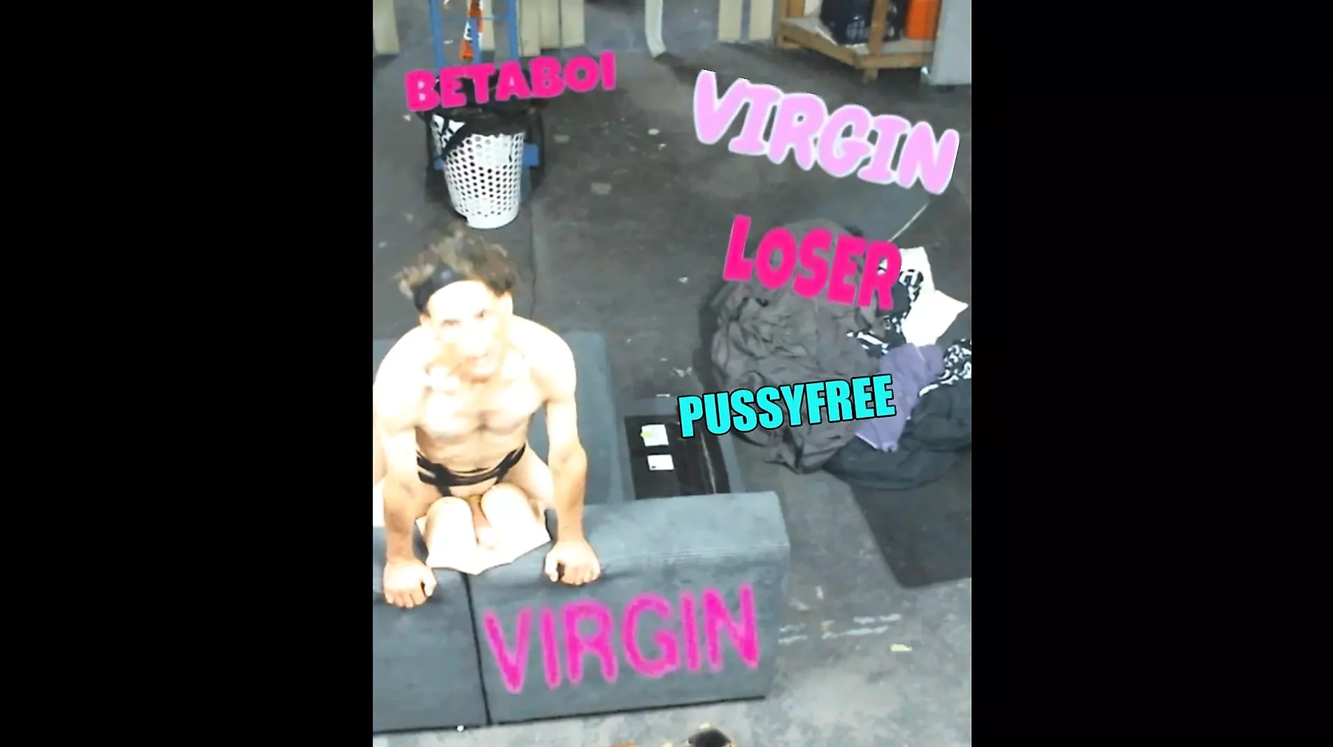 Loser has first titty fuck, with fake silicone boobs.