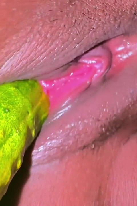 A Big Cucumber Stretches My Juicy Tight Pussy & Make Me Supper Horny, Its Like Real Fucking Feeling