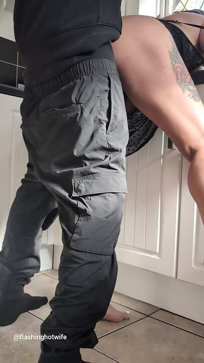 Hotwife gets another cream pie in the kitchen