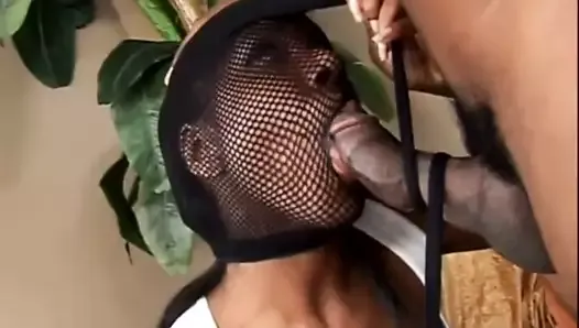 Bound ebony screwed in her tight wet pussy