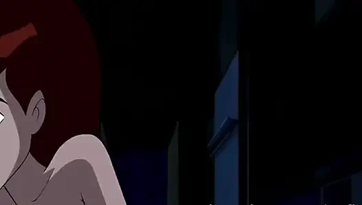 Seksi ateşli figür Gwen sakso çekiyor