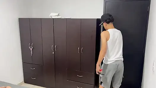 My big ass stepmom catches me fucking my stepsister and joins the action and we have a rich threesome
