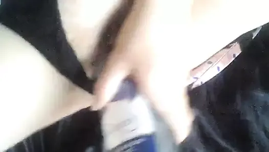Chrystal Using a Wine bottle