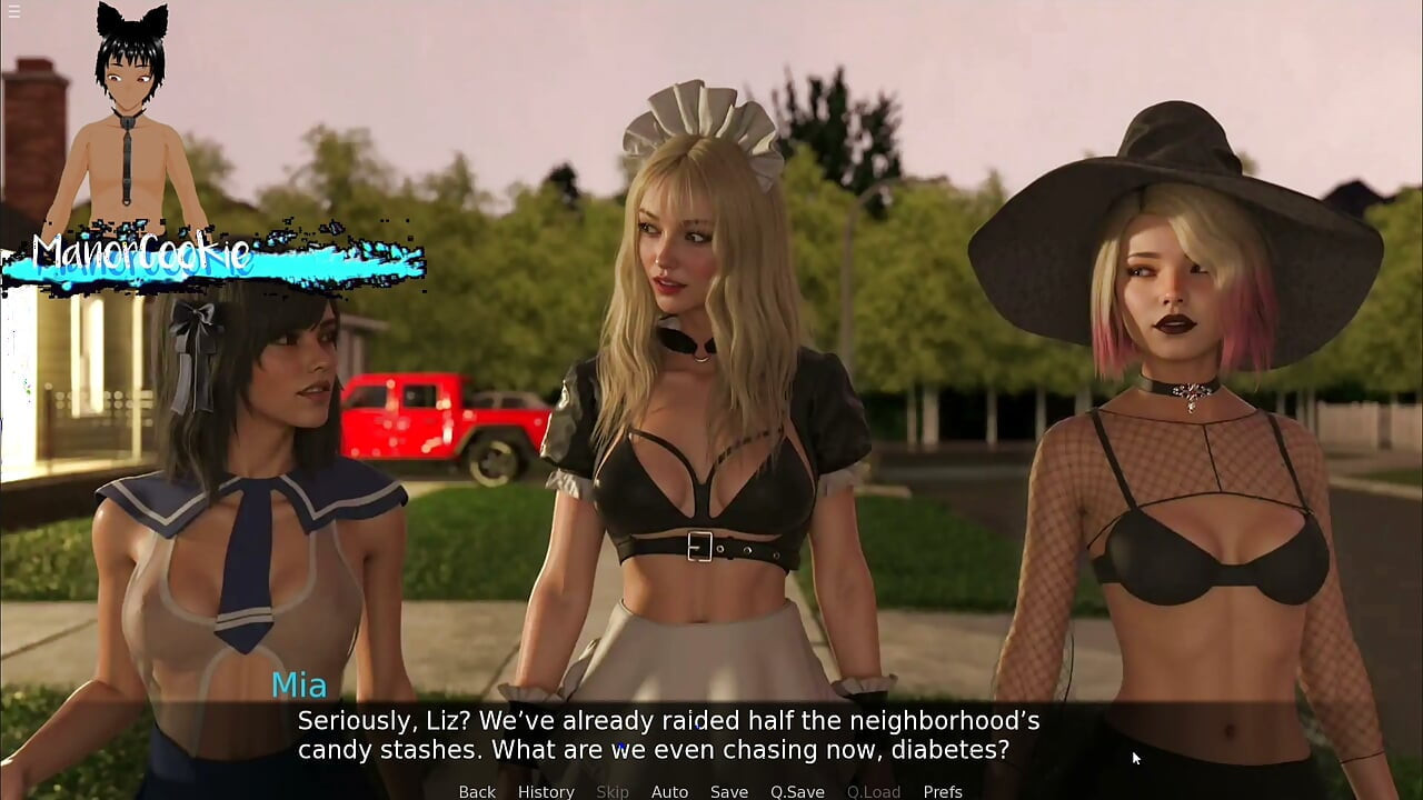 Trick Or Tease - Three beautiful ladies in costumes are hungry for some dick to lick, taste, suck and fuck