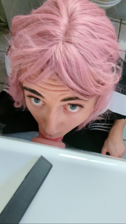 Sissy whore trains throat