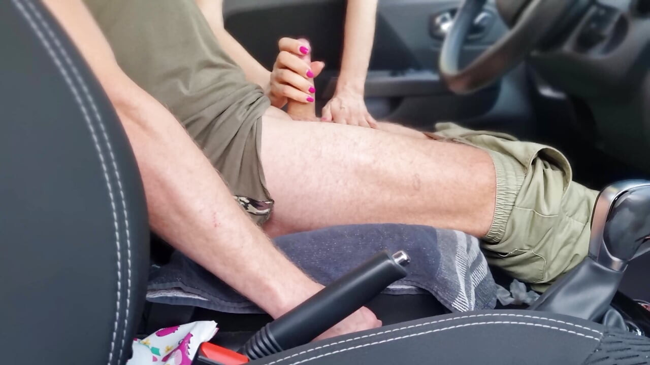 A Girl Caught Me Jerking off in the Car and Help Me Cum 4K