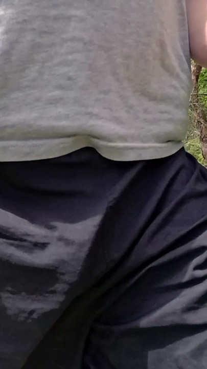 Shorts kept falling down in public exposing uncut cock. | Clip 1