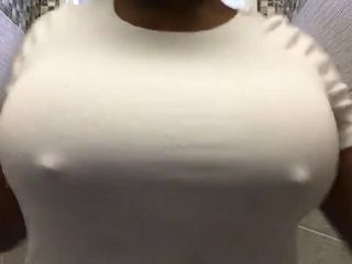 Big black milf's boobs