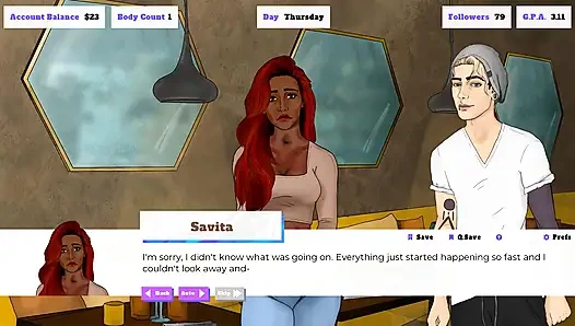 College ÿraze: heißes desi-mädchen Savita beim mittagessen mit ihrer freundin ep.9