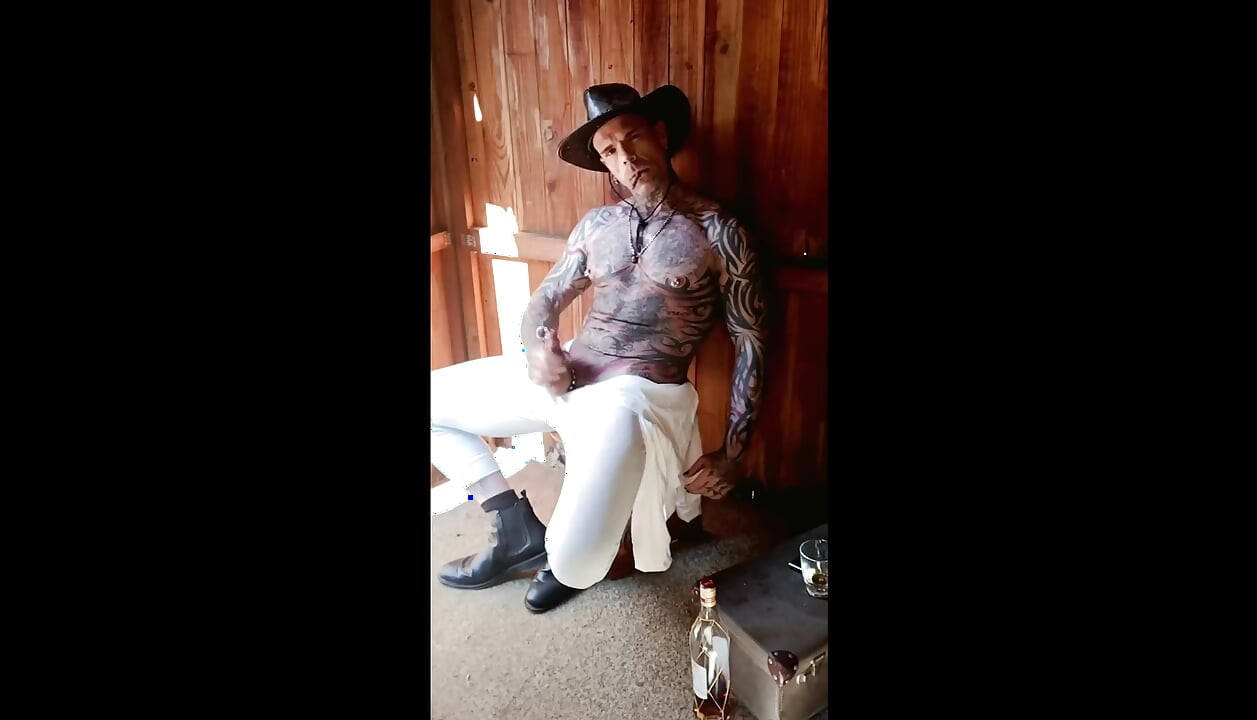 Cowboy cigar and cum