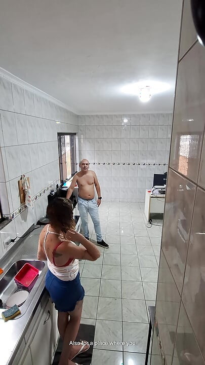 Maid takes off her clothes and accepts a facial for extra.