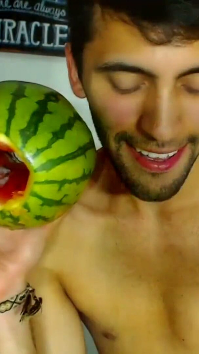 Fucking a watermelon until I cum inside it - Camilo Brown | Clip 1