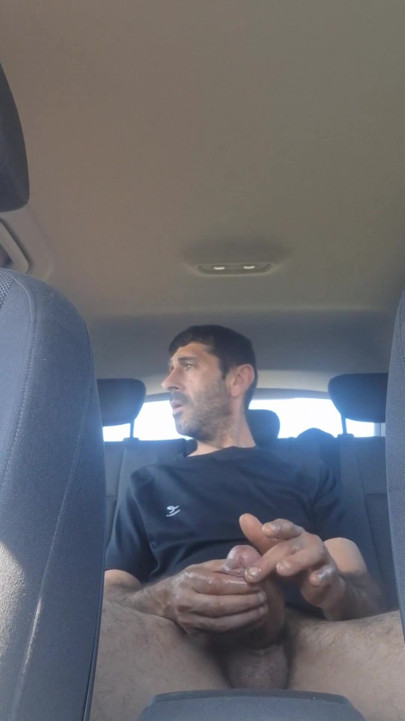 Mature men masturbating naked in the car' | Clip 1