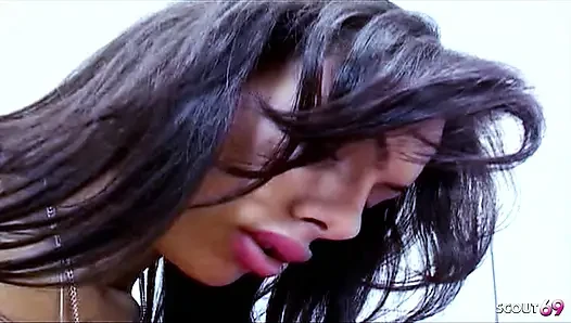 Stranger Guy with Extremely Hairy Ass Fucked by Latina Tranny Sharon