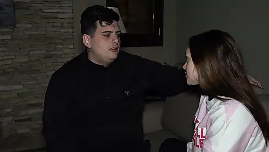 Luchiibb fucks her boyfriend's best friend next to the fat cuckold! CREAMPIEv