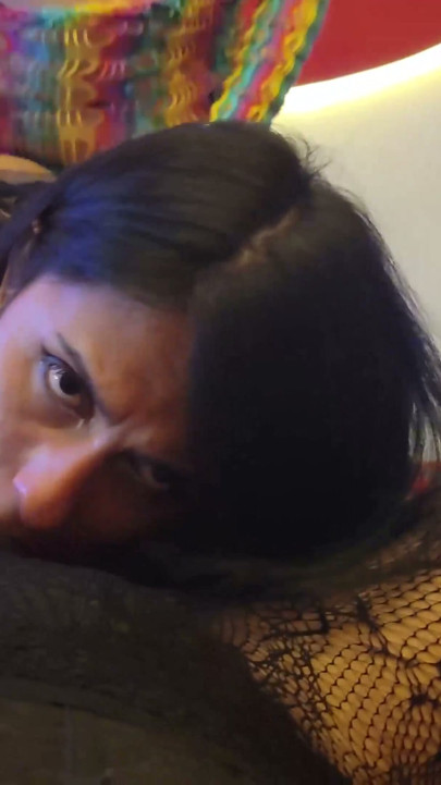 Threesome of young trans with a hung BBC cock | Clip 1
