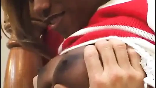 Ebony bustard crazily screws sexy girl