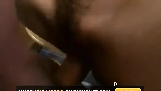 Blonde teen double penetrated and creampied