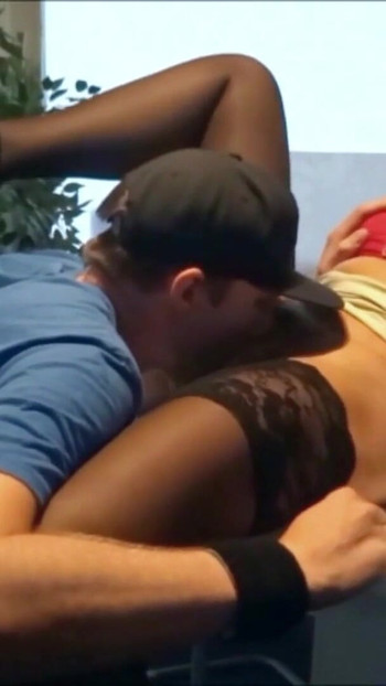 Iconic moment from "German Female MILF Teacher Teach Horny Young Guy to Fuck"