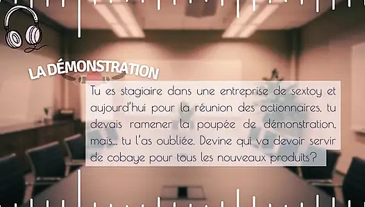 Your boss tries sex toys on you in public - english audio femdom