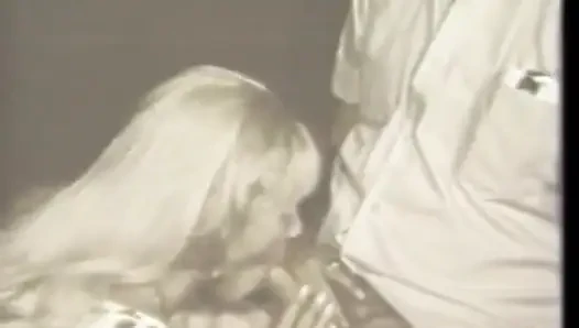 Vintage threesome black and white sex film