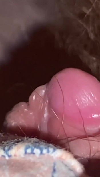Spectacular moment from "Extreme Close up huge clit head and hairy pussy"