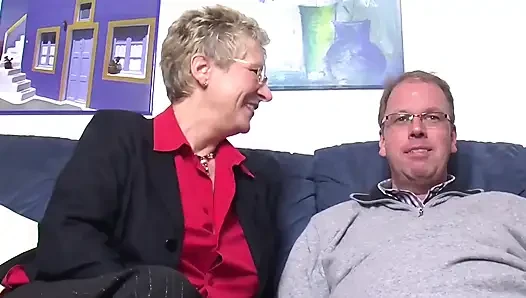 Hot Threesome for Two Cock-hungry, Wet Matured Grannies