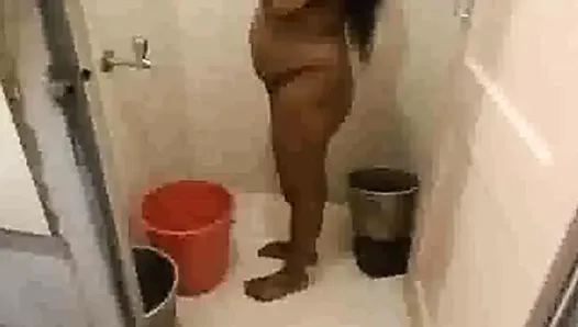 South Indian Mallu Aynty's HUGE Boobs , Nude Bath