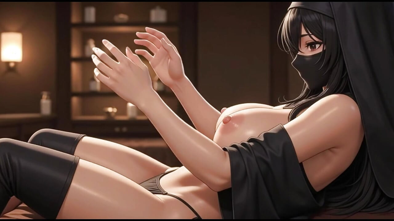 Rondborstige godin Arabische diva-masseuse plaagt AI Fantasy porno