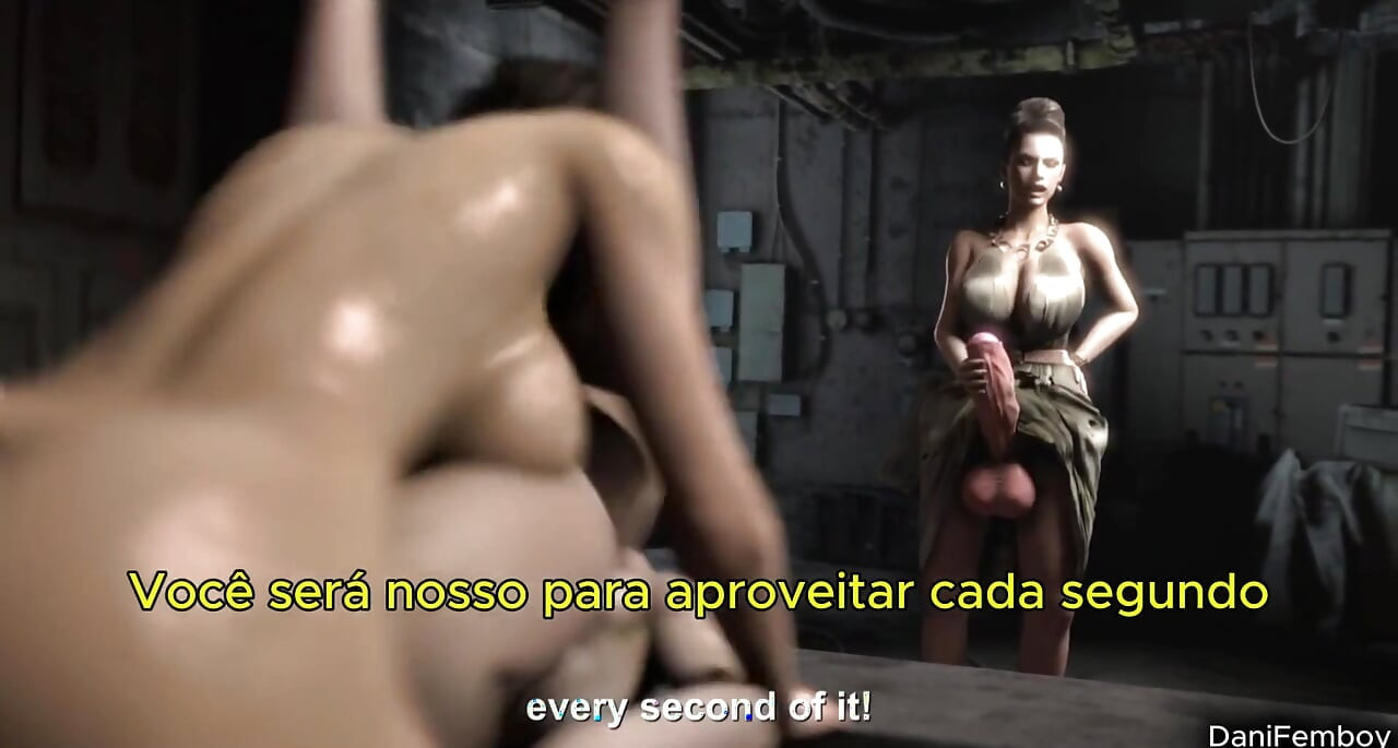 Resident Evil 2 transsexuală țâțoasă cu pulă uriașă fute o fată