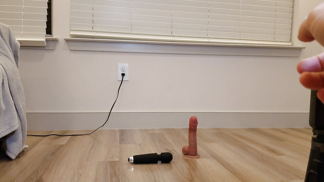 Putting on Chastity Then Riding Dildo
