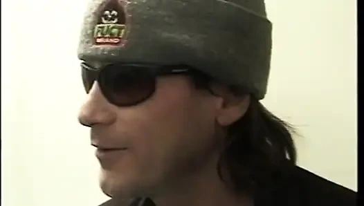 Well favored black girl with perfect body takes two cocks in all her holes