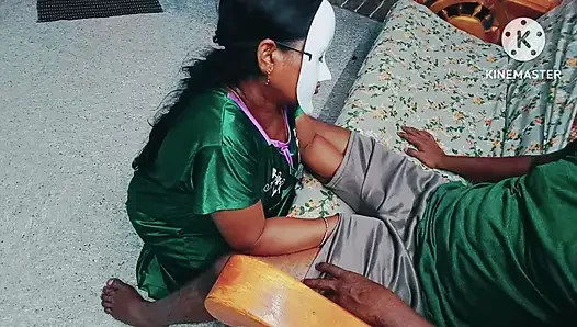 Tamil - Desi girl seducing her boyfriend and gave nice blow to take him on bed - erotic moaning with tamil audio